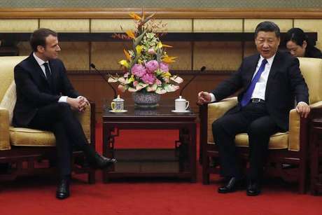 Macron vai à China e pede 'união' contra mudanças climáticas Macron vai à China e pede 'união' contra mudanças climáticas