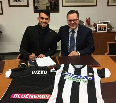 Felipe Vizeu foi anunciado como reforço da Udinese (ITA) (Foto: Divulgação)