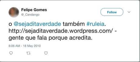BBCBrasil.com Perfis falsos foram usados para difundir conteúdo de blog "Seja Dita Verdade" | Imagem: Reprodução/Twitter