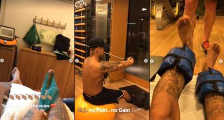 Neymar est em fase final de recuperao (Foto: Reproduo / Instagram)