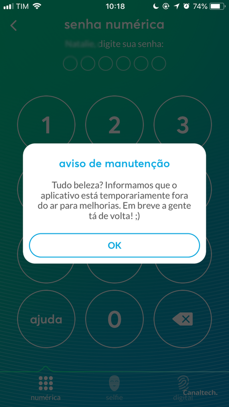 App indisponível (Captura de Tela: Natalie Rosa / Canaltech) App indisponível (Captura de Tela: Natalie Rosa / Canaltech)