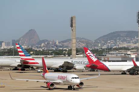 Aeroporto internacional do GaleÃ£o, no Rio de Janeiro