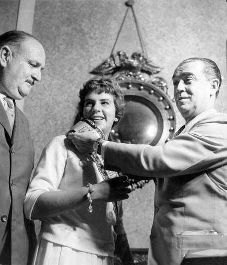 Maria Esther Bueno e o ex-presidente Juscelino Kubitschek
