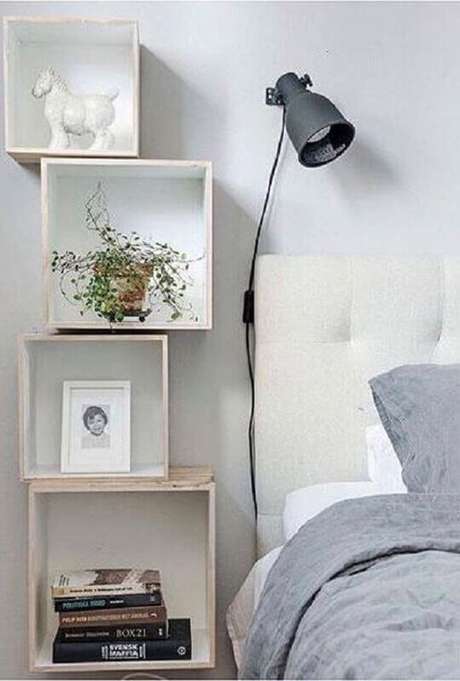 44. Decoração clean com nichos para quarto 44. Decoração clean com nichos para quarto