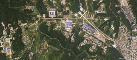 Imagem de satélite da fábrica de mísseis de Sanumdong, nas proximidades de Pyongyang