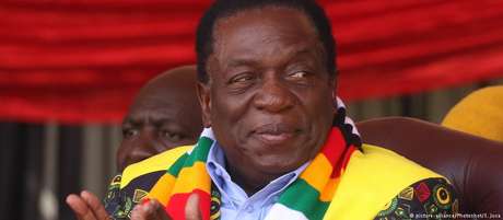 Emmerson Mnangagwa assumiu governo em novembro do ano passado Emmerson Mnangagwa assumiu governo em novembro do ano passado