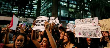 Protesto contra violÃªncia contra a mulher em SÃ£o Paulo, em 2016