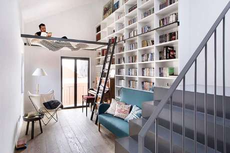 54. Decoração moderna para cantinho de leitura – Foto: Contemporist