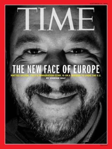 Capa da revista 'Time' com Matteo Salvini Capa da revista 'Time' com Matteo Salvini