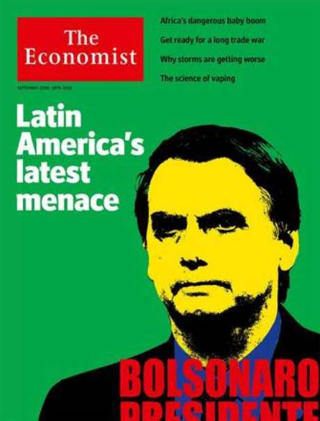 Capa da revista "The Economist" com Jair Bolsonaro