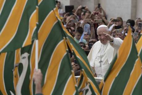 Papa Francisco durante audiência geral no Vaticano Papa Francisco durante audiência geral no Vaticano