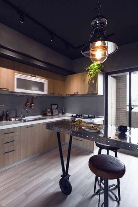 44. O cimento queimado é um modelo de revestimento para cozinha que está super em alta 44. O cimento queimado é um modelo de revestimento para cozinha que está super em alta