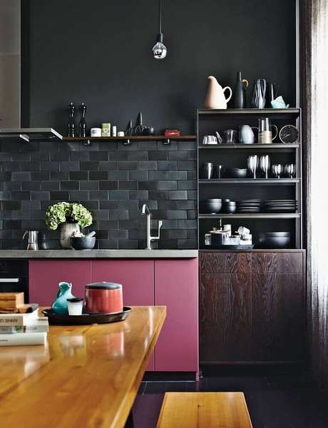 40. Lindo e moderno modelo de revestimento para cozinha 40. Lindo e moderno modelo de revestimento para cozinha