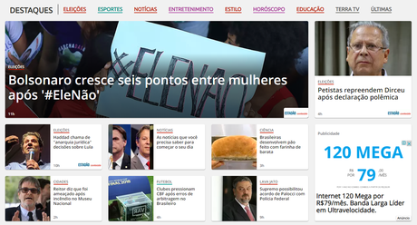 Terra Lança Nova área De Destaques Do Noticiário Na Homepage