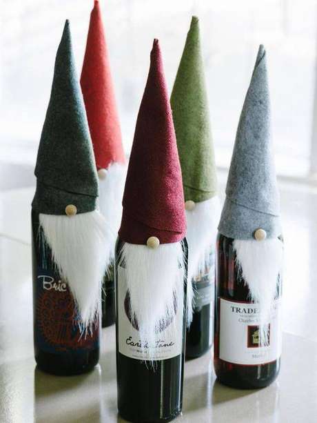 45- Que tal dar um vinho decorado como lembrancinha de natal? 45- Que tal dar um vinho decorado como lembrancinha de natal?