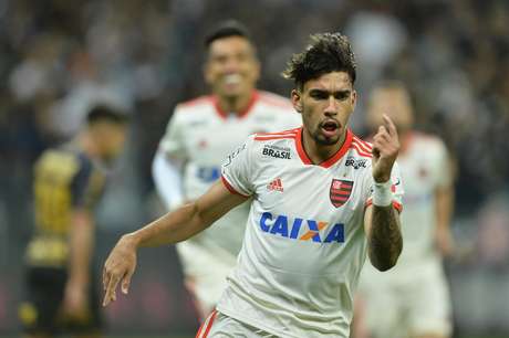 Comemoração do gol de Lucas Paquetá, do Flamengo