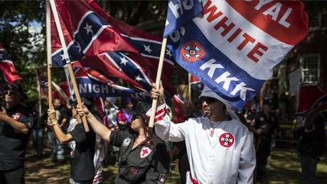 David Duke foi um dos organizadores da marcha em defesa da supremacia branca em Charlottesville no ano passado David Duke foi um dos organizadores da marcha em defesa da supremacia branca em Charlottesville no ano passado
