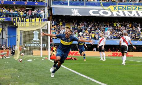 Ãbila abriu o placar para o Boca Juniors na final da Libertadores da AmÃ©rica