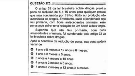 Prova de MatemÃ¡tica foi aplicada neste domingo