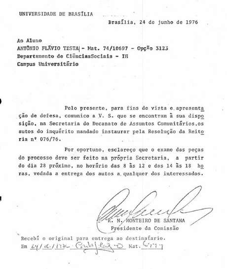 Um inquérito contra Testa foi instalado, mas ele disse que não teve de responder realmente ao feito Um inquérito contra Testa foi instalado, mas ele disse que não teve de responder realmente ao feito