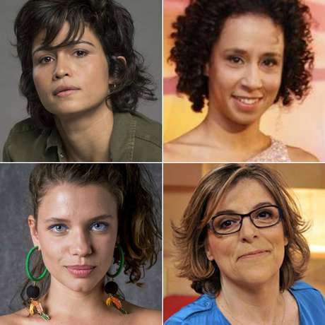 Acima, Nanda Costa e Thalita Carauta; abaixo, Bruna Linzmeyer e Barbara Gancia: o uso da visibilidade midiática para defender o respeito às lésbicas e às mulheres em geral