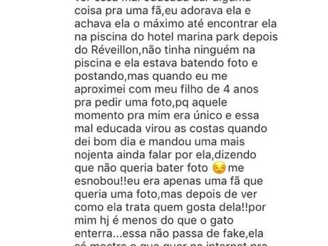 Fã se queixa de Marília Mendonça Fã se queixa de Marília Mendonça