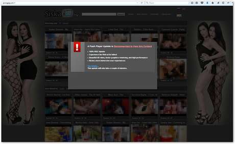 Exemplo de phishing com suposto update do Flash Exemplo de phishing com suposto update do Flash