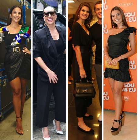 Famosas em preto total (Fotos: AgNews/Reprodução/Instagram) Famosas em preto total (Fotos: AgNews/Reprodução/Instagram)