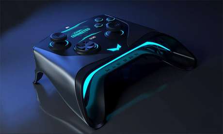 O controle lembra o do Xbox, mas... O controle lembra o do Xbox, mas...
