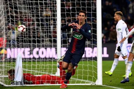 Di Maria marcou o segundo gol do PSG (Foto: AFP) Di Maria marcou o segundo gol do PSG (Foto: AFP)