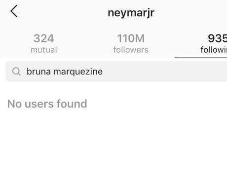 Neymar deixa de seguir Bruna Marquezine no Instagram Neymar deixa de seguir Bruna Marquezine no Instagram