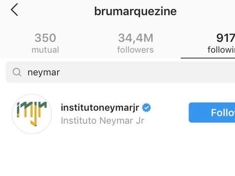 Bruna Marquezine dá unfollow em Neymar Bruna Marquezine dá unfollow em Neymar