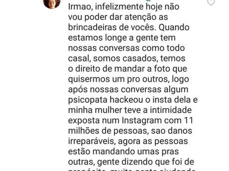 Whindersson Nunes responde seguidor após vazamento de foto de Luísa Sonza nua Whindersson Nunes responde seguidor após vazamento de foto de Luísa Sonza nua