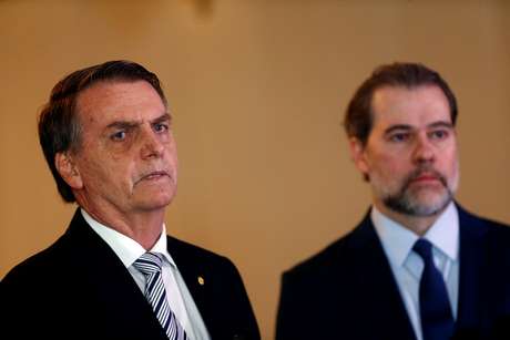 Presidente Jair Bolsonaro e presidente do STF, Dias Toffoli07/11/2018 REUTERS/Adriano Machado