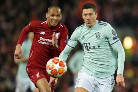 Atuando como zagueiro, Fabinho anulou Lewandowski (Foto: Oli Scarff / AFP) Atuando como zagueiro, Fabinho anulou Lewandowski (Foto: Oli Scarff / AFP)