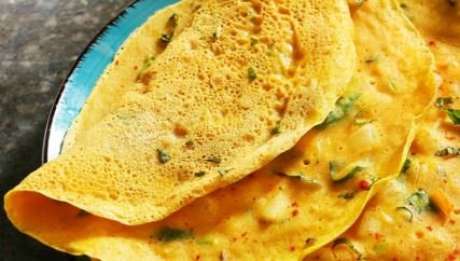 'Omelete' de grão-de-bico é uma ótima receita para dietas veganas - Foto: Shutterstock