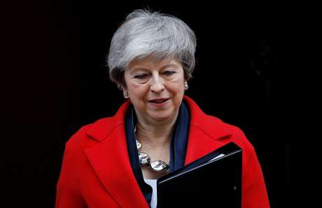 Primeira-ministra brit&acirc;nica, Theresa May, deixa resid&ecirc;ncia oficial em Londres
26/02/2019 REUTERS/Peter Nicholls