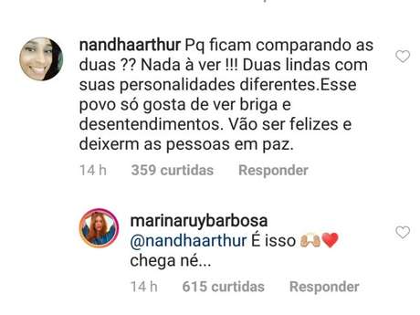 Marina Ruy Barbosa responde fã na web sore comparações a Bruna Marquezine Marina Ruy Barbosa responde fã na web sore comparações a Bruna Marquezine