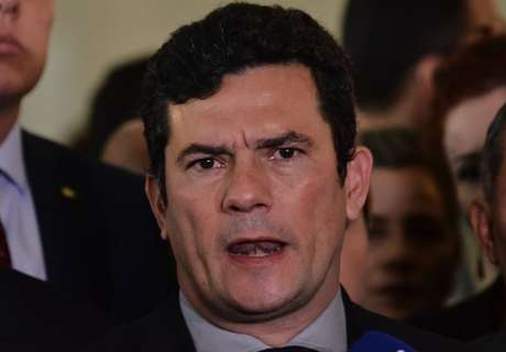 O ministro da justiÃ§a, Sergio Moro, durante lanÃ§amento da Frente Parlamentar da SeguranÃ§a PÃºblica