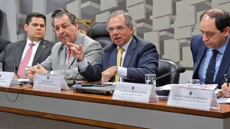 Paulo Guedes foi nesta quarta ao Senado conversar com congressistas sobre a reforma da Previdência