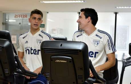 Vitor Bueno e Pablo no Reffis - FOTO: Érico Leonan/saopaulofc.net Vitor Bueno e Pablo no Reffis - FOTO: Érico Leonan/saopaulofc.net