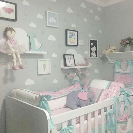 48. A prateleira de nuvem para quarto de bebê é tendência – Foto: Pinterest