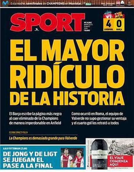 Capa do Sport, da Espanha Capa do Sport, da Espanha