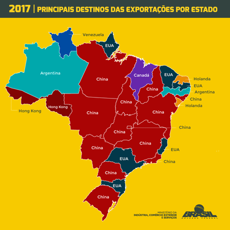 China já é principal parceiro comercial de grande parte dos estados brasileiros China já é principal parceiro comercial de grande parte dos estados brasileiros