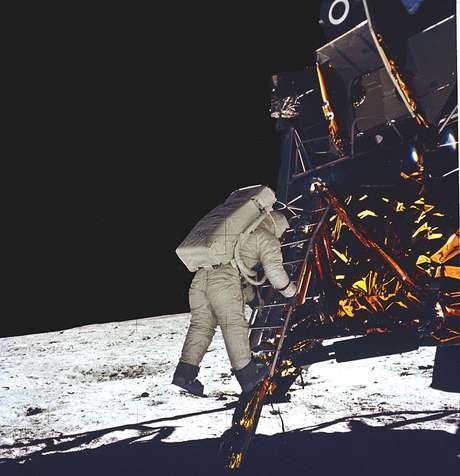 'Bela vista', disse Aldrin ao caminhar sobre a Lua 'Bela vista', disse Aldrin ao caminhar sobre a Lua