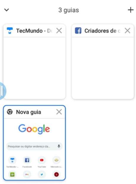 Nova funcionalidade do Chrome (Fonte: TecMundo/Gabriela Pederneiras) Nova funcionalidade do Chrome (Fonte: TecMundo/Gabriela Pederneiras)
