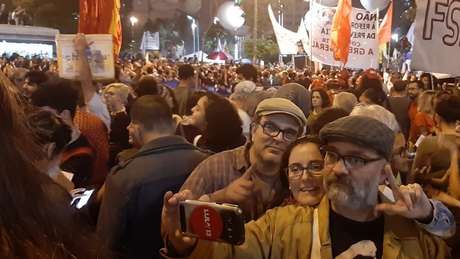 Alguns manifestantes usaram os protestos para destacar a situação jurídica e política do ex-presidente Lula