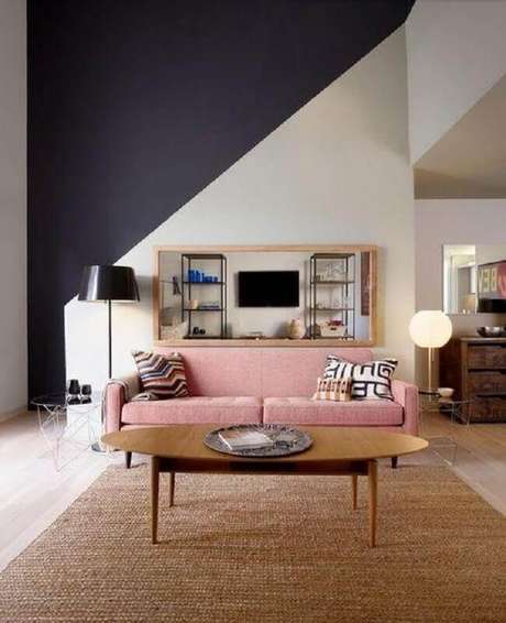 24. Combinação de cores para sala moderna e minimalista – Foto: Architizer 24. Combinação de cores para sala moderna e minimalista – Foto: Architizer