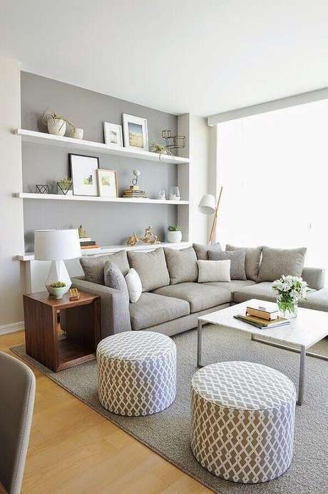 58. Melhores cores para sala com estilo neutro – Foto: Ideias Decor 58. Melhores cores para sala com estilo neutro – Foto: Ideias Decor