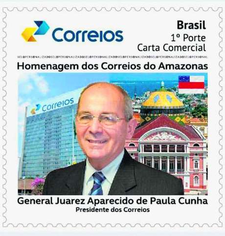 Selo personalizado com a foto do general Juarez Cunha Selo personalizado com a foto do general Juarez Cunha